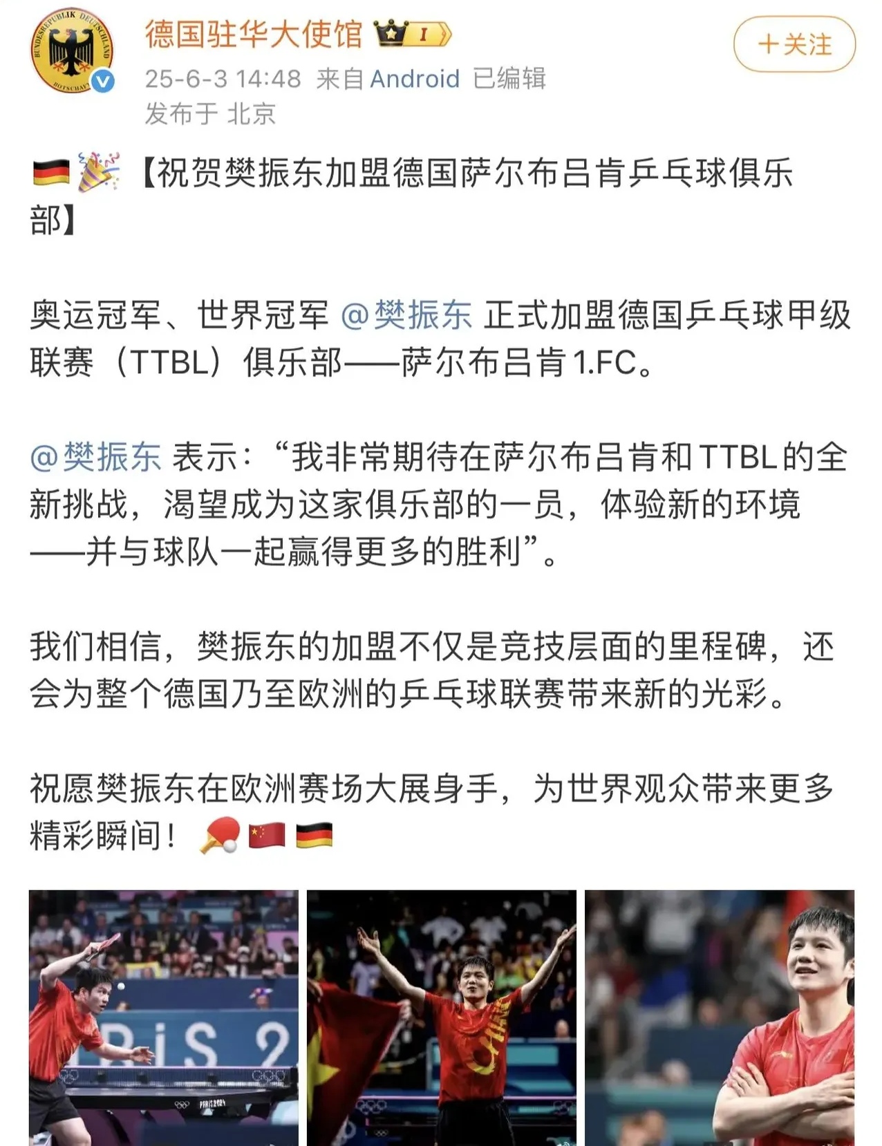 TL绝杀德国，樊振东拿下关键大龙峡谷大战八强赛，锁定晋级资格的简单介绍